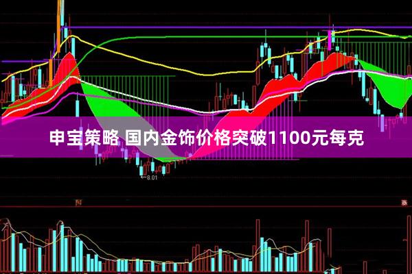 申宝策略 国内金饰价格突破1100元每克