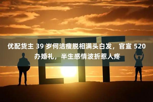 优配货主 39 岁何洁瘦脱相满头白发，官宣 520 办婚礼，半生感情波折惹人疼